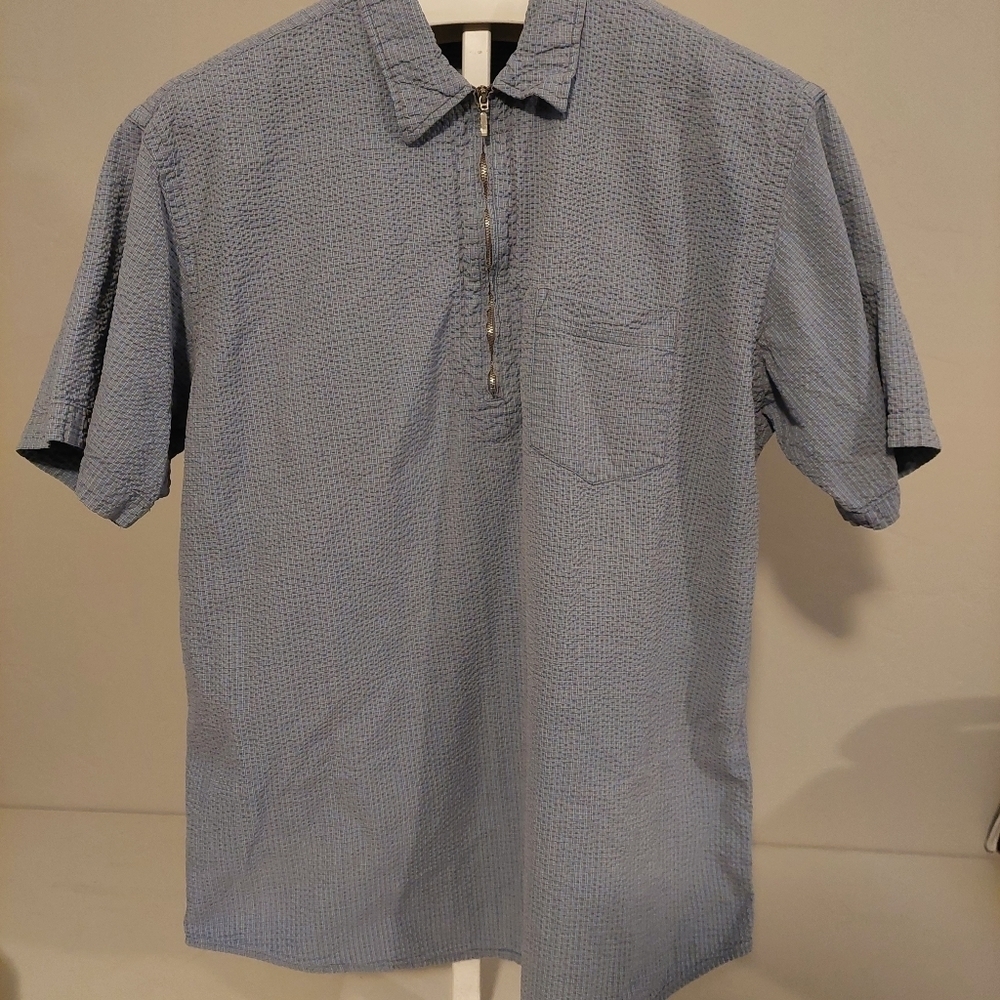 American Eagle Button‎ Down Short Sleeve Shirt Size Large